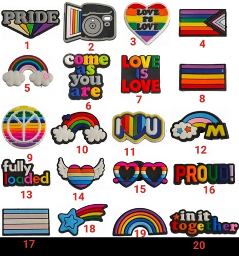 Lgbtq shoe charms - shoe, –