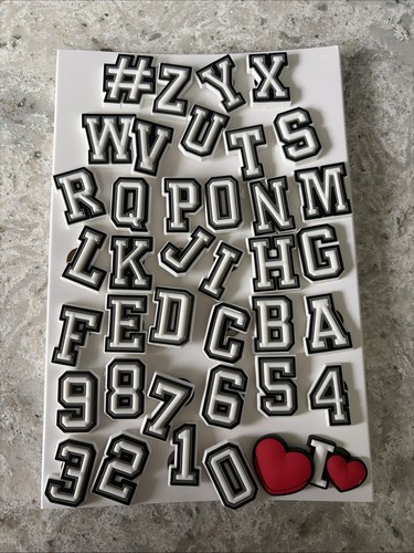 Croc charm letters - letters, numbers